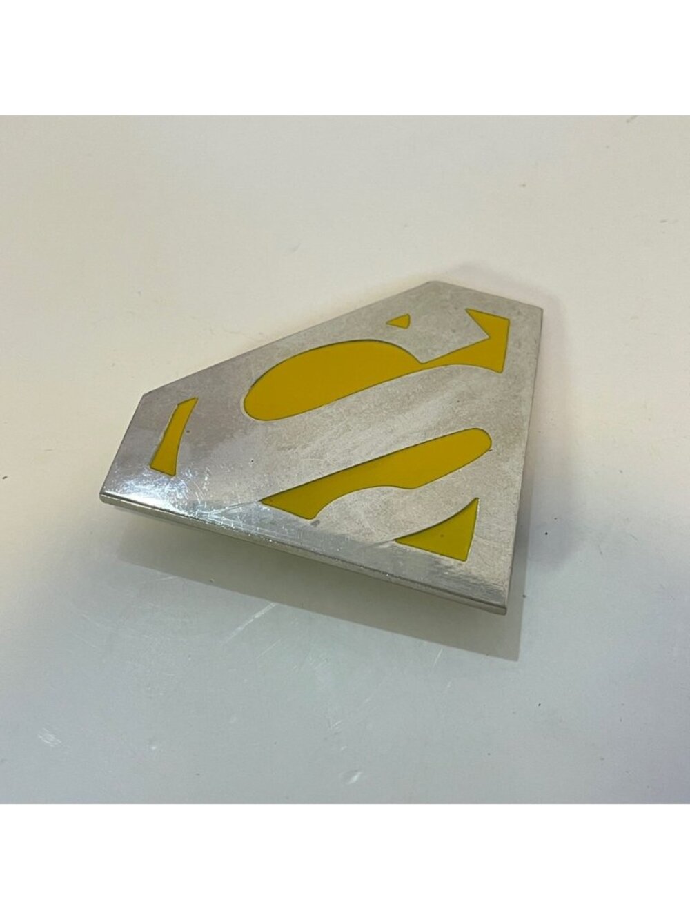 Superman Yellow & Silver Metal Belt Buckle Logo DC Comics